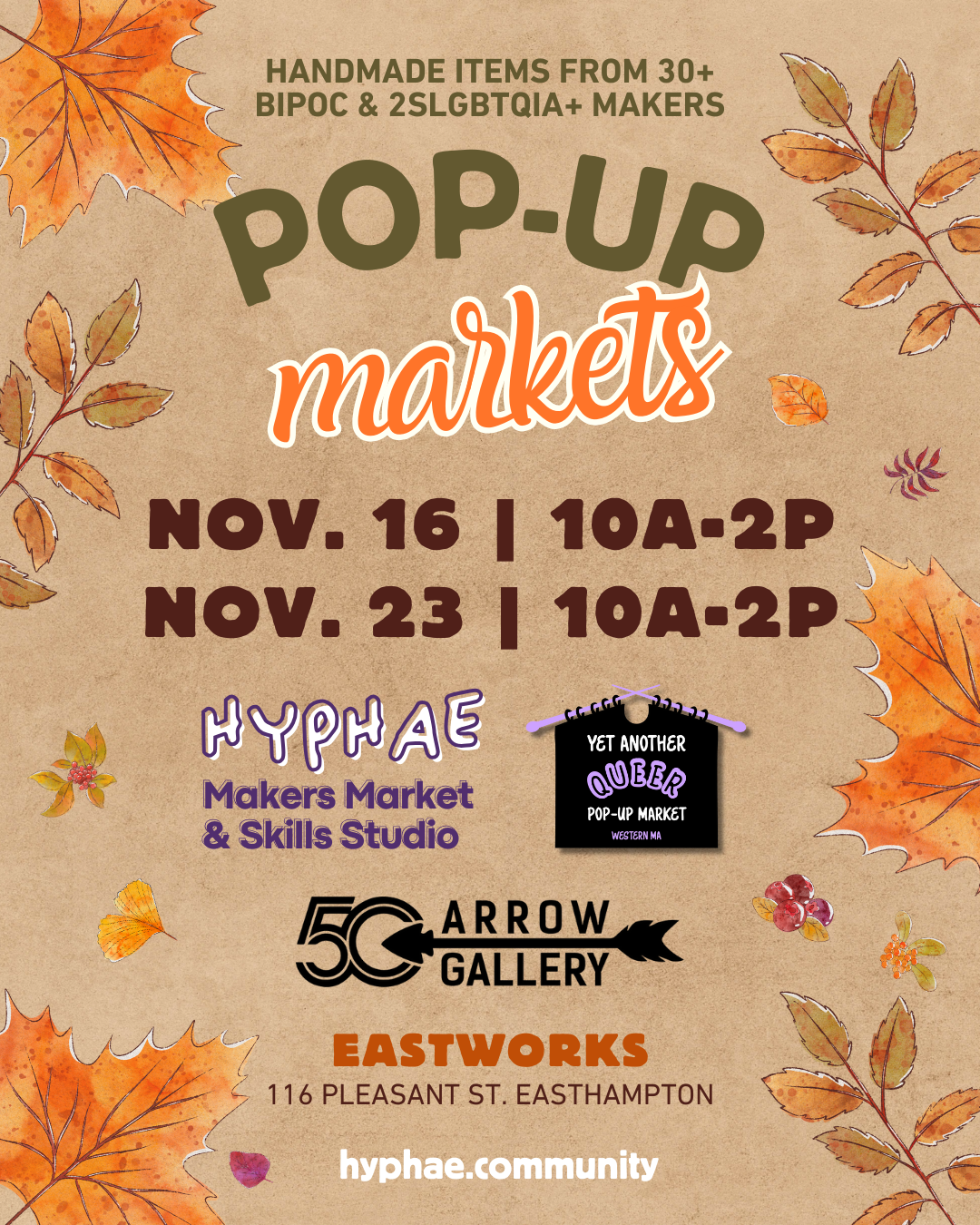 November 16 Pop-Up Market Vendor Lineup Announced